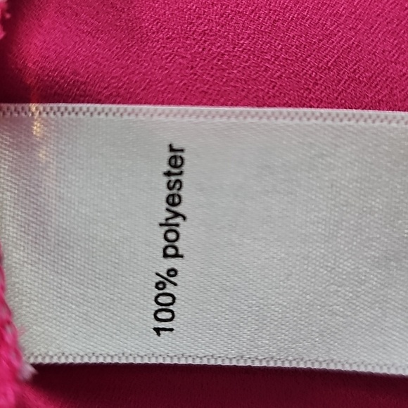 Maurices Hot Pink Zipper Blouse with Roll-Tab sleeves - Picture 6 of 7